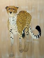 ACINONYX JUBATUS   Animal painting, wildlife painter.Dogs, bears, elephants, bulls on canvas for art and decoration by Thierry Bisch 